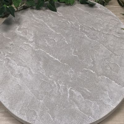 Unique Concrete Lazy Susan, Handcrafted, Made in The USA, Cement Turntable, Home-Decor (White, 18")