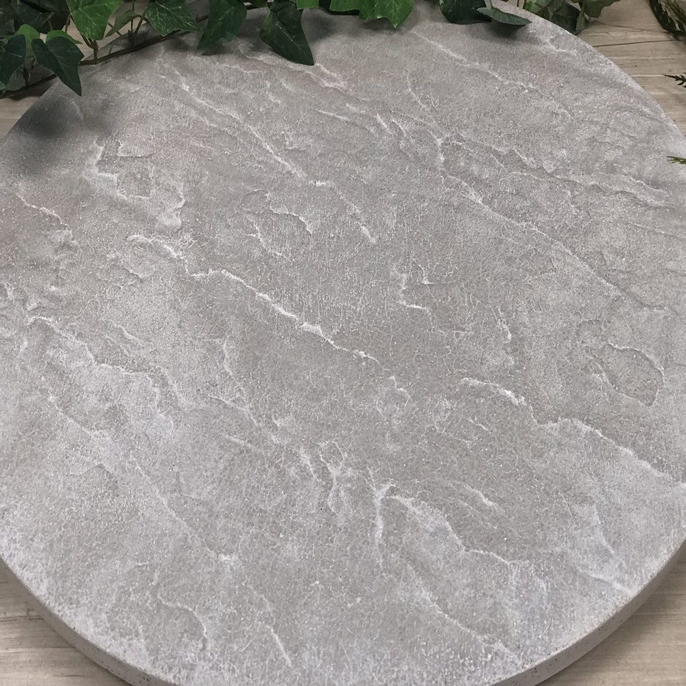 Unique Concrete Lazy Susan, Handcrafted, Made in The USA, Cement Turntable, Home-Decor (White, 18")