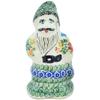 Polmedia Polish Pottery Santa Claus Figurine - Ring of Meadow Flowers Pattern Handmade in Boleslawiec Poland by Ceramika Bona + Certificate of Authenticity view 2