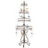 Zaer Ltd. 85" Tall Elegant Metal Display Stand with Hooks London 1820" (Antique Bronze) view 2