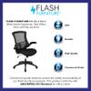 Flash Furniture Set of 4 Mid-Back Swivel Ergonomic Task Office Chairs with Flip-Up Arms, Black Mesh view 4