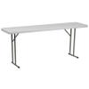 Flash Furniture Kathryn 5 Pack 6-Foot Rectangle Granite White Plastic Folding Training/Seminar Table view 1