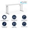 Flash Furniture Kathryn 5 Pack 6-Foot Rectangle Granite White Plastic Folding Training/Seminar Table view 4