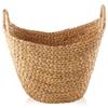 Casafield Large Laundry Boat Basket with Handles - Natural, Woven Water Hyacinth Multipurpose Storage Organizer for Throw Blankets, Bathroom, Bedroom, Living Room view 3
