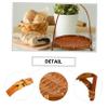 Bamboo Snack Stand Woven Hamper Veggie Tray Woven Storage Seagrass Rattan Basket Willow Basket Serving Tray Bamboo Weaving Light Brown with Handle Food view 2