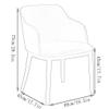 AYARNA Matte Leather Dining Chairs Set of 4 Metal Iron Legs Kitchen Reception Chair Counter Lounge Leisure Armchair(Khaki) view 3
