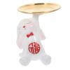 Cabilock Bunny Trinket Storage Tray Decorative Piggy Bank for Keys and Snacks Lightweight Ceramic Adornment for Home Decor Entryway Bedroom Living Room view 1