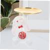 Cabilock Bunny Trinket Storage Tray Decorative Piggy Bank for Keys and Snacks Lightweight Ceramic Adornment for Home Decor Entryway Bedroom Living Room view 4