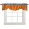 ALAGEO Tie Up Valances Geometric Greek Key Design Curtain Valance for Kitchen Living Room Orange Window Curtain Treatment Adjustable Tie-up Shade Valance 42x18 Inch Rod Pocket 1 Panel view 1