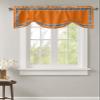 ALAGEO Tie Up Valances Geometric Greek Key Design Curtain Valance for Kitchen Living Room Orange Window Curtain Treatment Adjustable Tie-up Shade Valance 42x18 Inch Rod Pocket 1 Panel view 2
