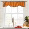 ALAGEO Tie Up Valances Geometric Greek Key Design Curtain Valance for Kitchen Living Room Orange Window Curtain Treatment Adjustable Tie-up Shade Valance 42x18 Inch Rod Pocket 1 Panel view 4