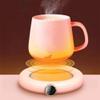 Mini Portable USB Cup Warmer 3 Gear Coffee Mug Heating Coaster Smart Thermostatic Hot Plate Milk Tea Water Heating Pad Heater (Size : US plug, Color : M306 Pink) view 2