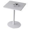 White Square End Table, Rock Top and Metal Frame Legs, Modern Small Sofa Bedside Table for Office Living Room, Hallway, Entryway (Size : 50x50x72cm(LxDxH)) view 1