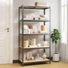 5-Layer,garage storage shelves Basement Shelves shed shelves industrial shelves heavy duty shelves Suitable for bar, dining room, kitchen, living room Heavy-duty Shelf Gray Steel&Engineered Wood view 1