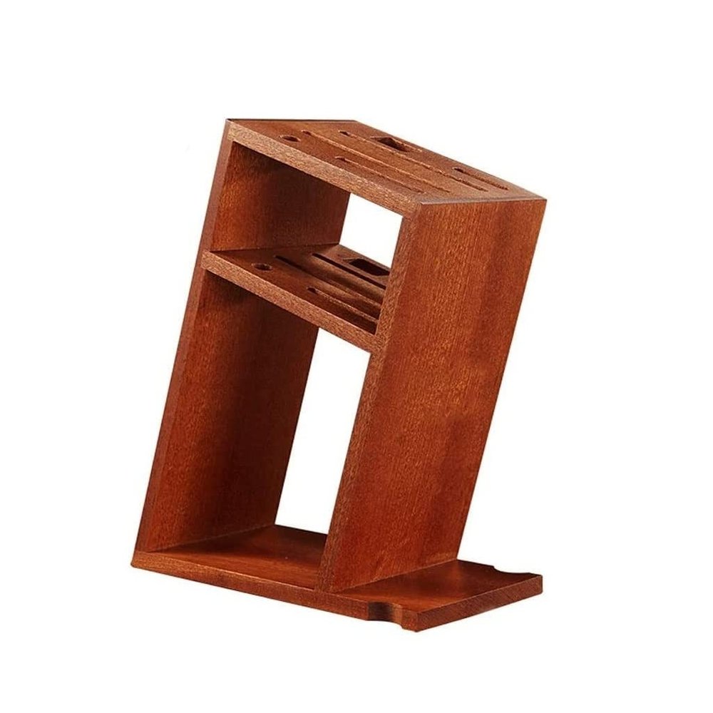 Knife Block Solid Wood Knife Holder Storage Tool Holder Kitchen Knife Rack for Chefs to Save Space for Kitchen