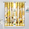 SENQIAN Spring Gnome Bee Curtains Cartoon Yellow Flower Honey Art Printed Rod Pocket Blackout Window Drapes for Bedroom Living Room Kitchen Cafe Decor W42xL84in 2 Panels view 3