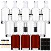 Liengoron Wine Bottle 12PCS 375 ML Glass Bottles with Lids 12 oz Clear Glass Bottles with Cork Empty Wine Bottle with Stopper for Beverages Drinks Beer Water Soda view 1