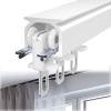 Aluminium Curtain Track Set Ceiling Curtain Track Rail Curtain Track Runner Rail Ceiling Mounted Metal Shower Curtain Track Rail Curtain Track Ceiling Mounted Straight Ceiling Track Set ( Color : Whit view 1