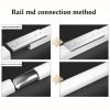 Aluminium Curtain Track Set Ceiling Curtain Track Rail Curtain Track Runner Rail Ceiling Mounted Metal Shower Curtain Track Rail Curtain Track Ceiling Mounted Straight Ceiling Track Set ( Color : Whit view 2
