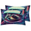 zcwl Astronaut Raccoon Duvet Cover Queen Size | Fantasy Space Animal Bedding Set | 3 Piece | Soft Microfiber Patterned Comforter Cover with Zipper Ties & 2 Pillowcases | Raccoon Bedroom & Room Decor view 2