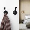 5pcs Black Coat Hooks Wall Mounted Coat Hooks Farmhouse Matte Black Wall Hooks with Screws Metal Matte Black Towel Hooks for Bathrooms Entryway Hooks for Hanging Coats, Keys, Hats, Scarves, Robe, Bags view 3