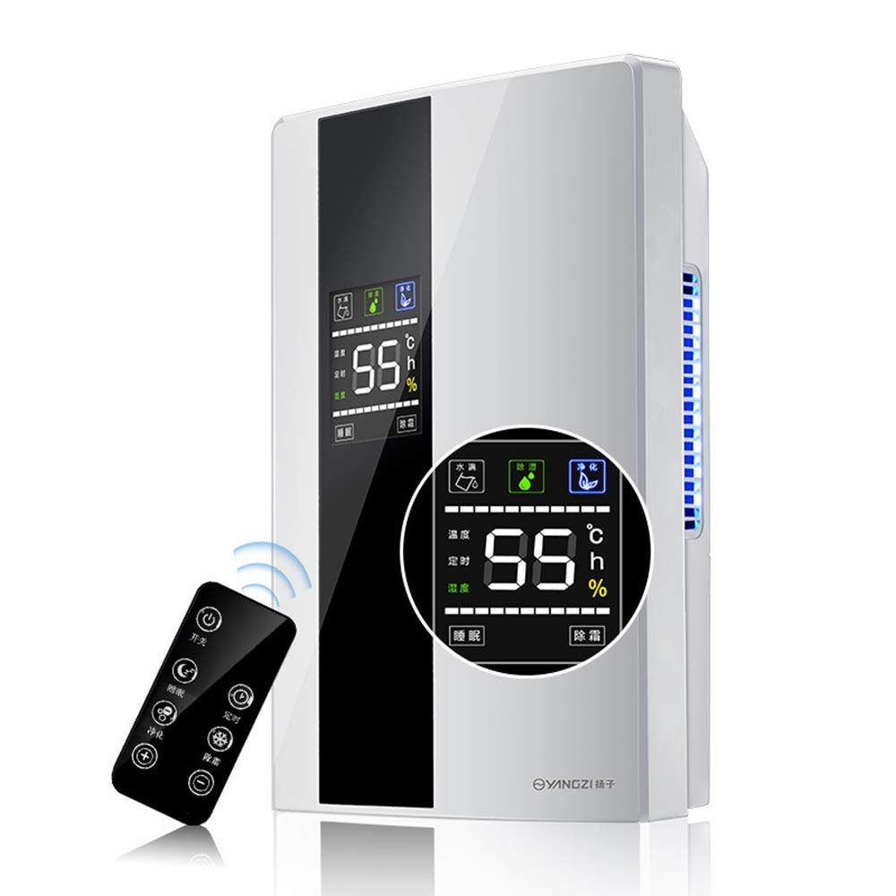 2.2L Remote Intelligent Dehumidifier with LCD Display,110V 90W Adjustable Timer & Humidity Dehumidifier with Drain Hose,300 ft Low Noise Dehumidifier for Large Medium Sized Rooms or Garage