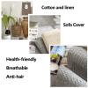 HGTRH Sofa Covers Waterproof and Washable L Shape, Non Slip Waterproof Couch Covers for Pets, Wrinkle Resistant Cotton and Linen Sofa Slipcovers for Sectionals Universal view 3