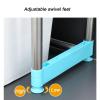 Bathroom Organizer, over Toilet Shelf Storage Cabinet, Adjustable Swivel Feet, Thickened PP And Stainless Steel Material, Easy to Assemble, Multifunctional Freestanding Storage Rack ( Color : Blue , S view 4