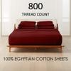 EXTRA 28" DEEP POCKET, Real 800-Thread-Count, 100% Egyptian Cotton, 6 PC Sheet Set [1 Fitted, 1 Flat, 4 Pillowcases] |Queen-XL Size, Burgundy Color| 800TC Egypt Long Staple Cotton, Soft Silky Sateen view 2