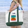 Swimming Design Cruiser Tote Bag - Quote Shopping Bag - Cool Design Tote Bag - White Black view 3