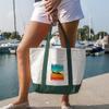 Swimming Design Cruiser Tote Bag - Quote Shopping Bag - Cool Design Tote Bag - White Black view 4