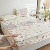 FCLDESHOP Standard Mattress and Air Bed Mattress Sheet,Summer Dormitory Thickened Latex Fitted Sheet, Cartoon Printed Box Spring Mattress Protector Pillowcase,Flower,180 * 200cm (3pcs) view 1