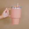 40 OZ stainless steel Double Insulated Tumbler (Pink) view 2