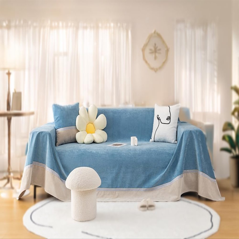 flowmultiply Waterproof & Anti-Slip Sofa Cover - Cat & Dog Claw-Resistant Furniture Protector, Stylish Scratchproof Couch Cover for Pets, Universal Fit Most Couche(XLarge,78"X118")
