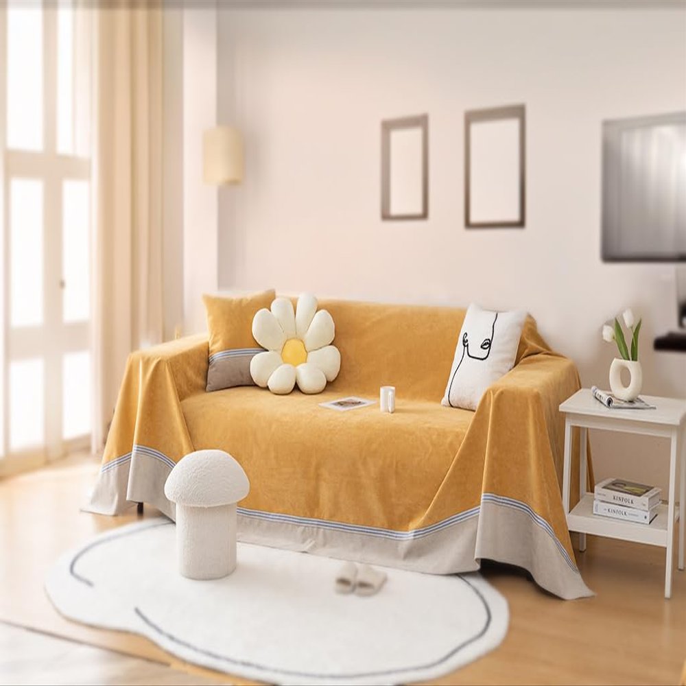 flowmultiply Waterproof, Anti-Slip, Claw-Resistant Sofa Cover - Protect Your Sofa in Style, Fits Multiple Couch Sizes(XXLarge,78"X133")