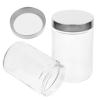 Cabilock 3pcs Multi-functional Transparent Glass Storage Jars with Stainless Steel Lid for Kitchen Organization Airtight Grain Containers view 1