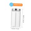 Cabilock 3pcs Multi-functional Transparent Glass Storage Jars with Stainless Steel Lid for Kitchen Organization Airtight Grain Containers view 2