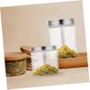 Cabilock 3pcs Multi-functional Transparent Glass Storage Jars with Stainless Steel Lid for Kitchen Organization Airtight Grain Containers view 4