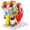 jewellary hub Ram Darbar Multicoloured Marble Dust Idol |Handicraft Multicoloured Murti Figurine for Pooja Home Temple Dcor | Ram Sita Laxman Hanuman Statue Spiritual Puja Vastu (Antique 9 Inches) view 2