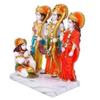 jewellary hub Ram Darbar Multicoloured Marble Dust Idol |Handicraft Multicoloured Murti Figurine for Pooja Home Temple Dcor | Ram Sita Laxman Hanuman Statue Spiritual Puja Vastu (Antique 9 Inches) view 3