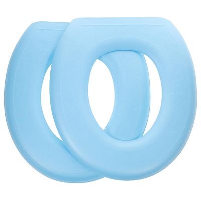 Cabilock 2Pcs Soft Toilet Cushion Covers - Warm Eva Toilet Seat Mats for Bathroom Reusable and Washable Comfortable Cushions for Home Travel