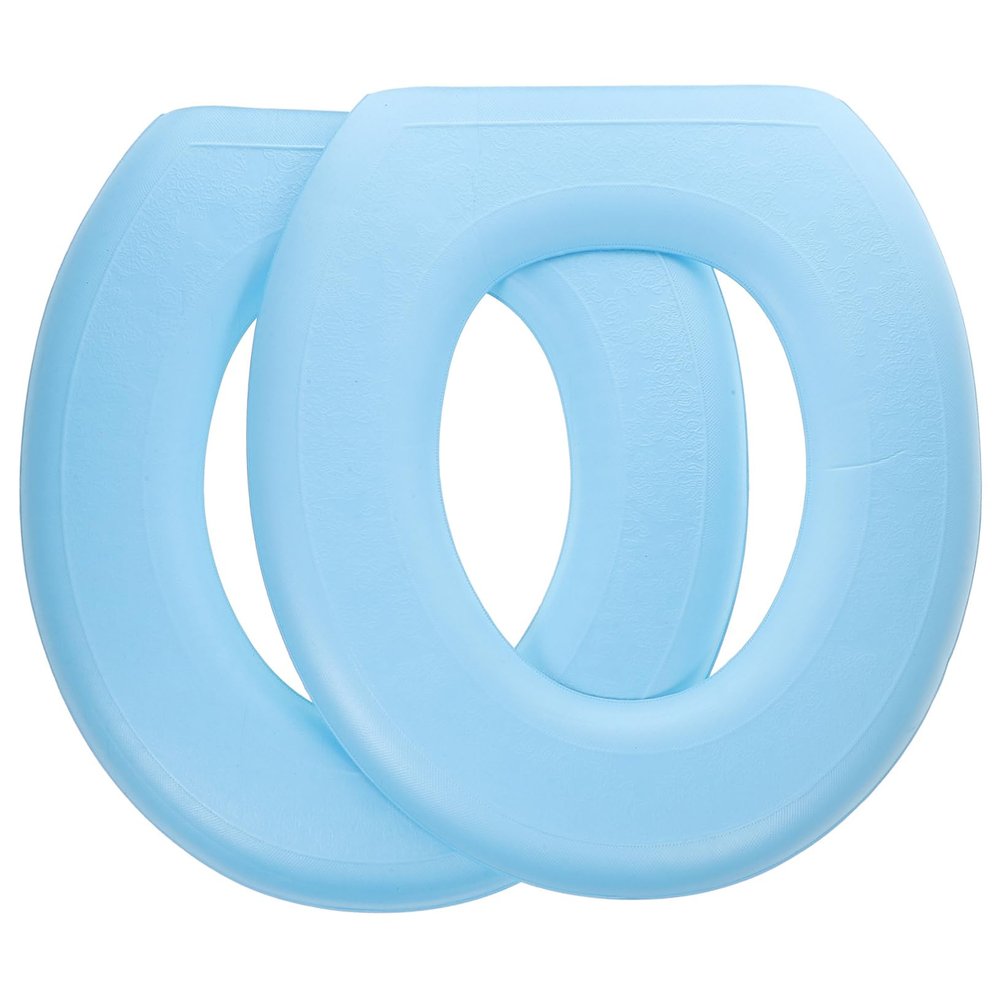 Cabilock 2Pcs Soft Toilet Cushion Covers - Warm Eva Toilet Seat Mats for Bathroom Reusable and Washable Comfortable Cushions for Home Travel
