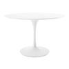 Aron Living Tower Set of Four Dining Chairs, White and Rose 48" Round Fiberglass Dining Table view 3