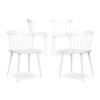 Aron Living Brook Set of Four White Dining Chairs and Rose 48" Round Fiberglass Dining Table view 2