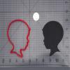 Baby Head 266-I242 Cookie Cutter Silhouette view 2