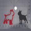 Bull Terrier Dog Body 266-I618 Cookie Cutter Silhouette view 2