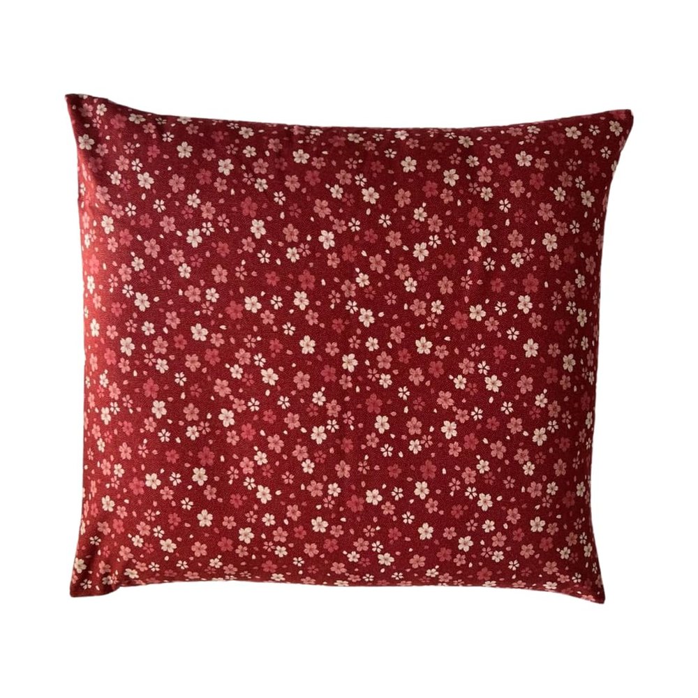 Atelier Sanba Zabuton Floor Pillow with Removable Cover - Traditional Japanese Decor | 90% Cotton, 10% Polyester Filling, Fluffy Floor Cushion for Couch, Living Room Seating or Meditation