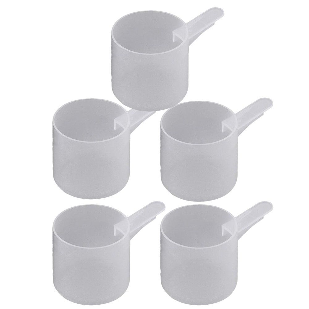 60 mL Plastic Measuring Packaging Scoop (= 60 cc/ = 4 tablespoon/ = 2 fl oz), Short Handle - to Measure and Dispense Spices, Granules, Powders, for Seeds Packing made in USA (5)