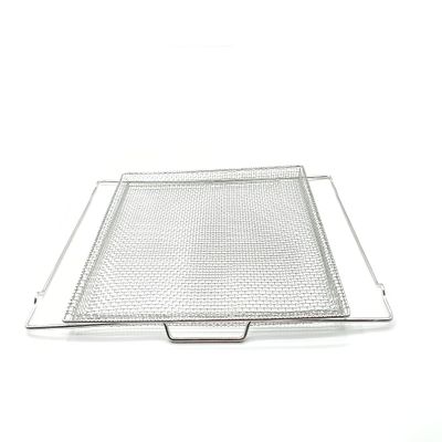 Delixike Air Fryer Tray Replacement, Silver, 18.4 x 15.3 x 0.8 inch, Uniform Heating, No-Flip Cooking