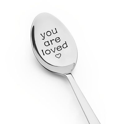 Boyfriend Husband Anniversary Birthday Gift from Wife Girlfriend Christmas Gift for Daughter Son Mom Dad Spoons Engraved Long Distance Relationship Gifts for Women Men You Are Loved Spoon